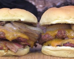 Double Cheese Bacon Bang Burgers