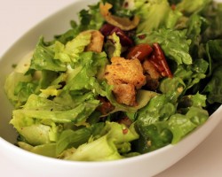 Escarole Salad with Olives and Homemade Croutons – Laura in the Kitchen Ep 258