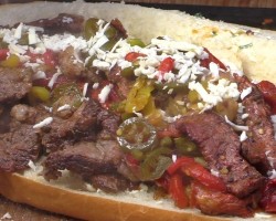 Pepper Steak Sub Sandwich by the BBQ Pit Boys