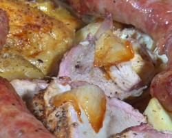 Porken Potatoes –a Pork and Chicken Roast by the BBQ Pit Boys