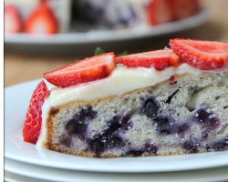 Red White & Blueberry Cake
