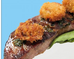 Surf and Turf Dinner – Steak and Fried Oysters with Love Butter