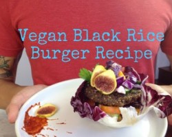 Vegan Black Rice Burger & Purple Cabbage Salad Recipe