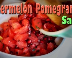 Watermelon Pomegranate Salad: Raw Food Vegan Recipe