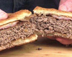 Double Grilled Cheese Bacon Burger