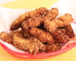 Saltine Crusted Chicken Fingers Recipe – Laura Vitale – Laura in the Kitchen Episode 869