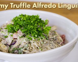Creamy Truffle Alfredo Linguine