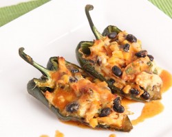 Chicken Enchelada Stuffed Peppers Recipe – Laura Vitale – Laura in the Kitchen Episode