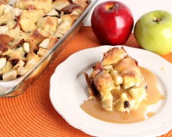 Apple Bread Pudding with Vanilla Butter Sauce – Laura Vitale – Laura in the Kitchen Episode