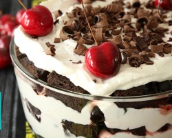 Black Forest Trifle Recipe |  Easy Holiday Dessert